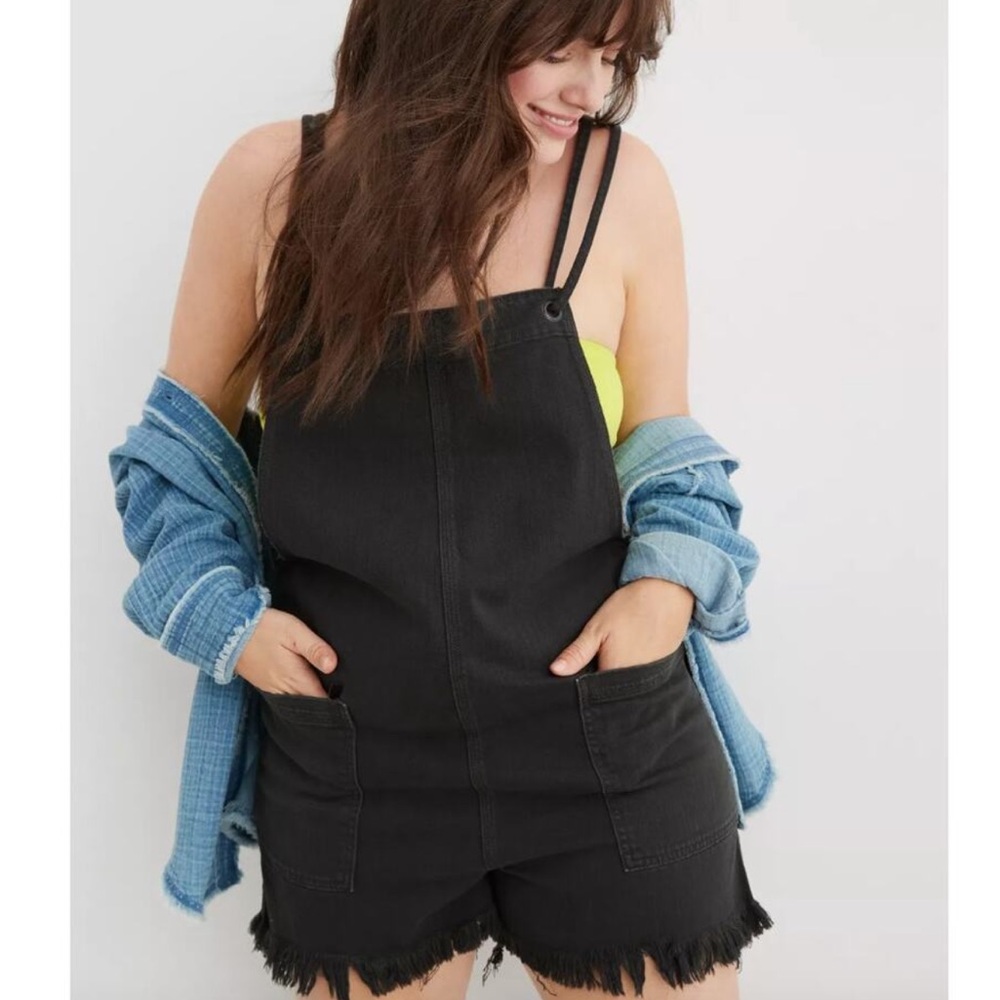 Aerie double strap shortalls